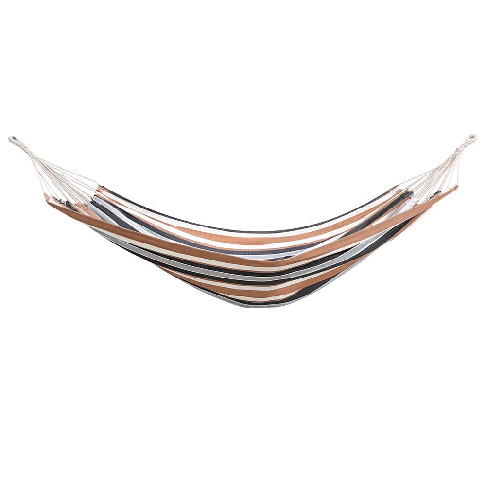 Gardeon Double Hammock Bed Outdoor Camping Beige Grey