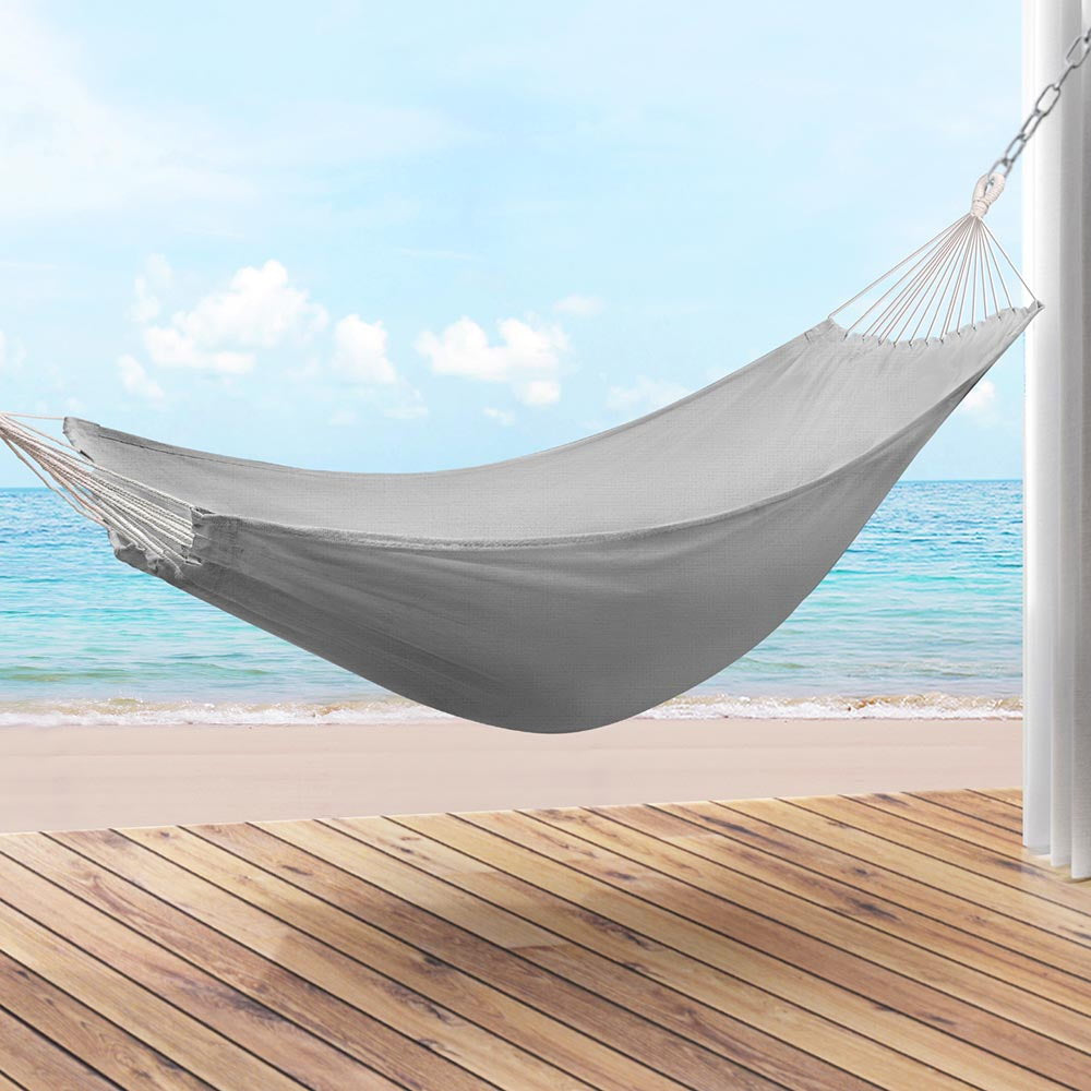 Gardeon Outdoor Hammock Bed Grey with Travel Bag
