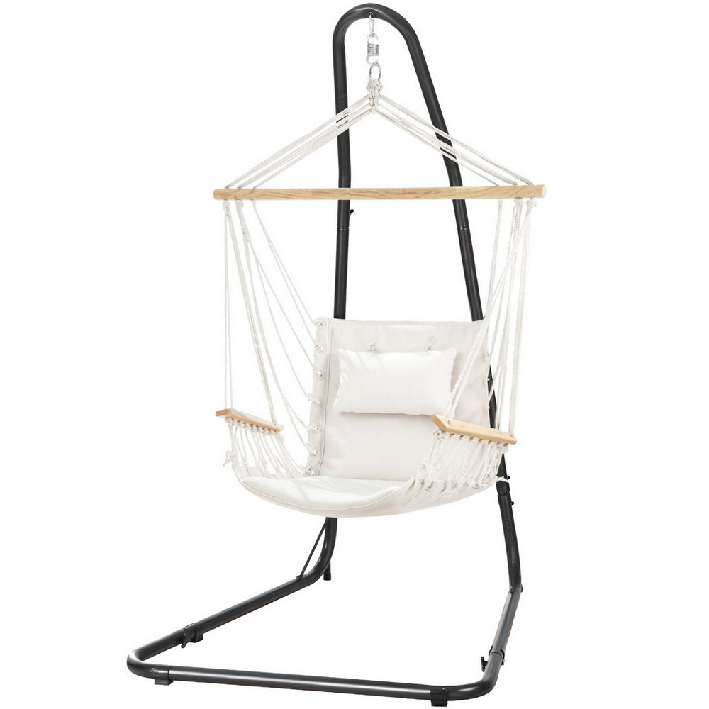 Gardeon Hanging Hammock Chair with Steel Stand