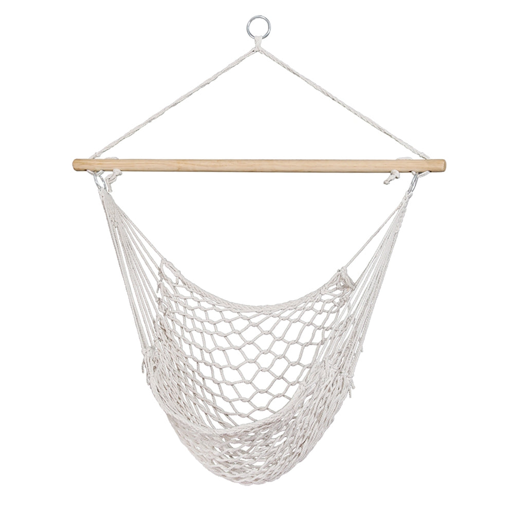 Gardeon Hammock Chair Outdoor Hanging Camping Cream