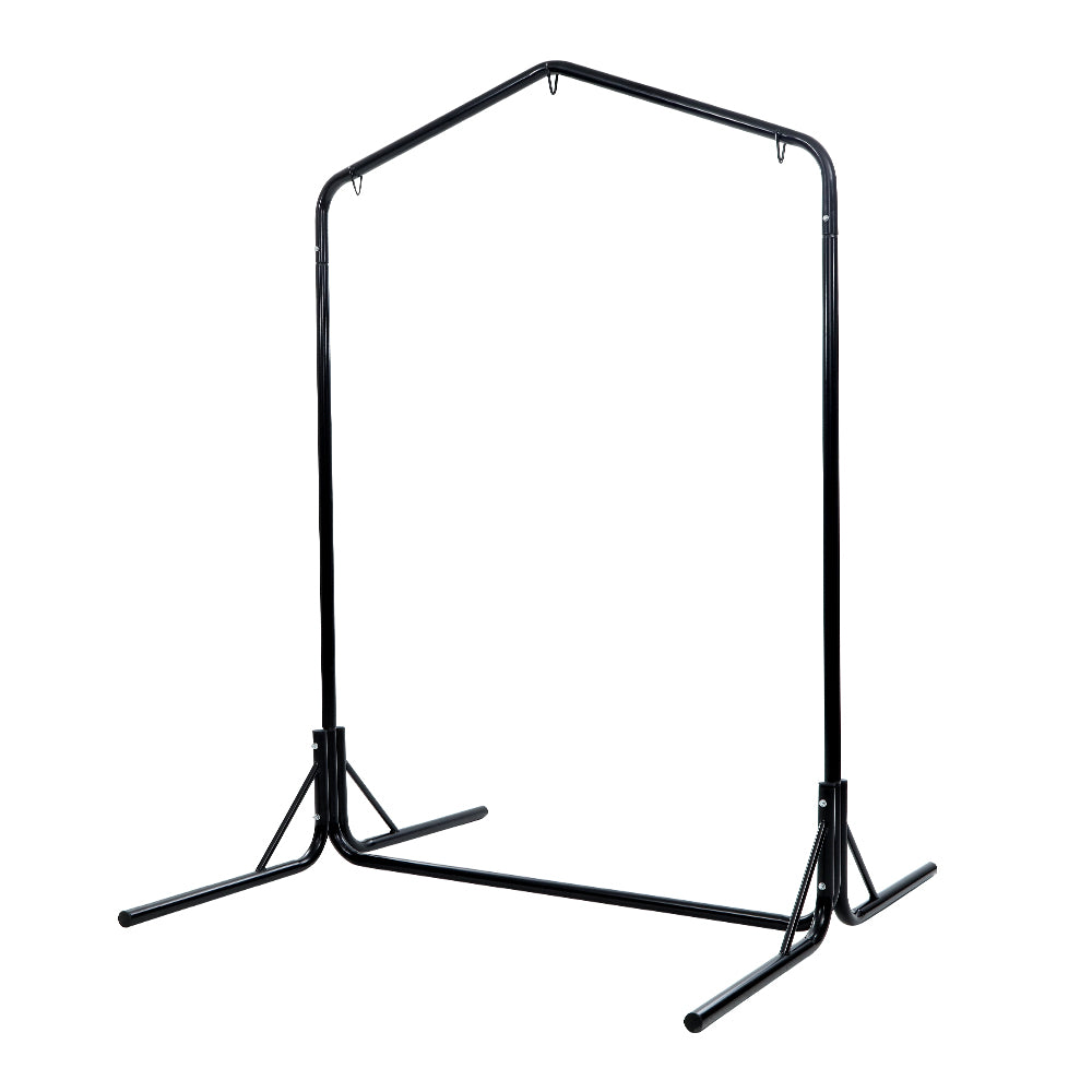 Gardeon Double Hammock Chair Stand Steel 200KG Black