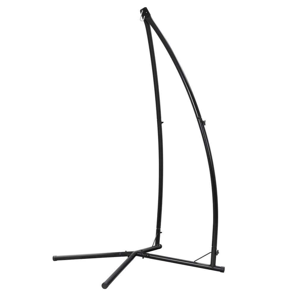 Gardeon Outdoor Hammock Chair Stand Heavy Duty Steel Black
