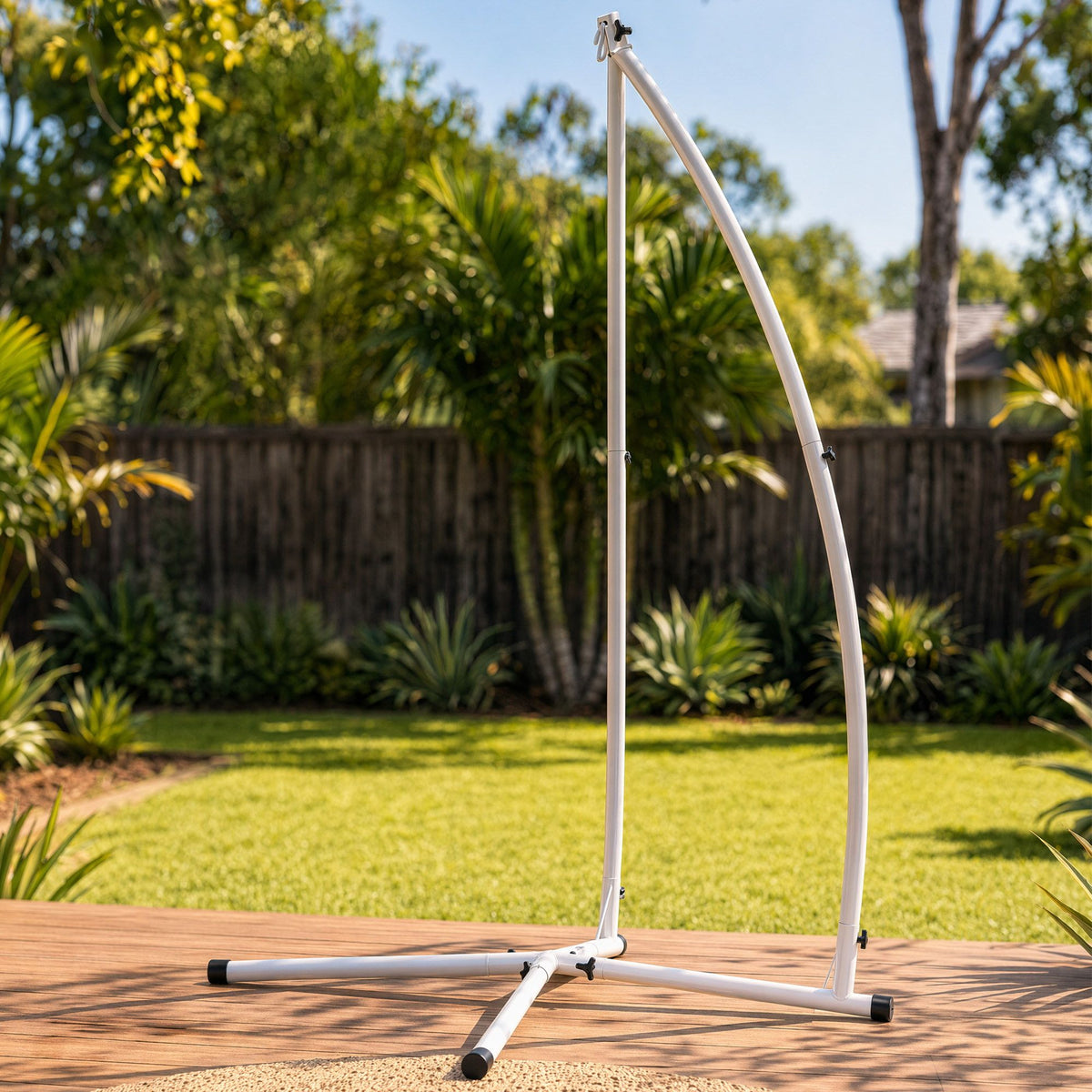Gardeon Hammock Chair Stand 150kg White Steel Frame