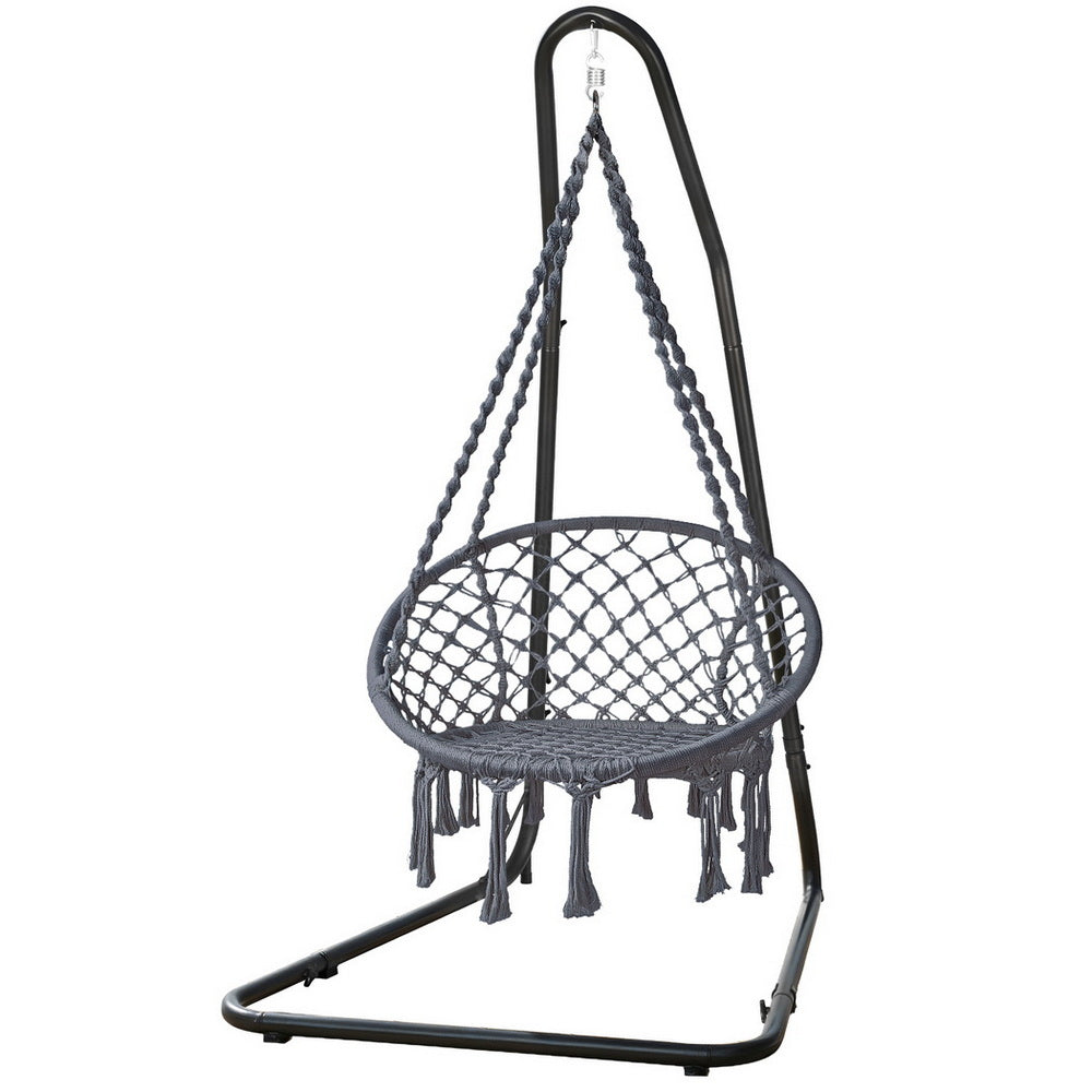 Gardeon Hammock Chair with Steel Stand and 120kg Capacity