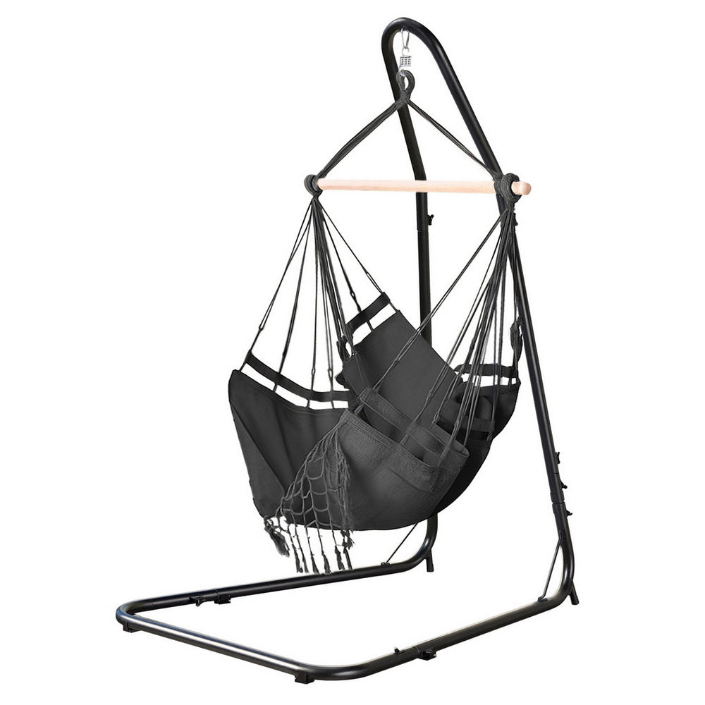 Gardeon Hammock Hanging Chair with Steel Stand Outdoor/Indoor