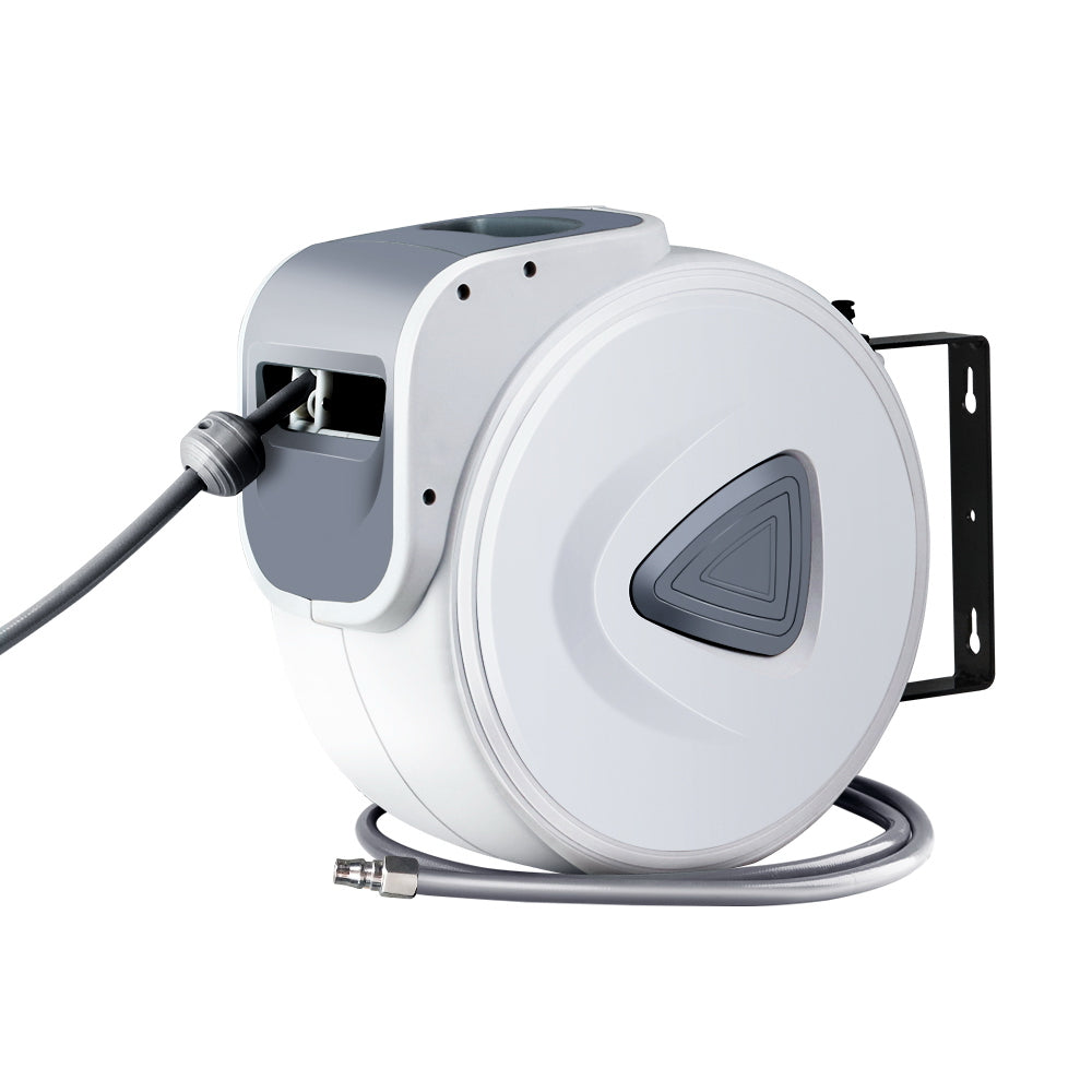 Giantz 20m Retractable Air Hose Reel Swivel Wall Mount