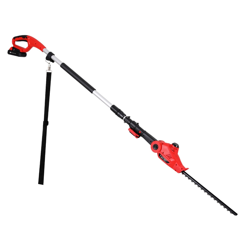Giantz 20V Cordless Pole Hedge Trimmer, 60cm Extendable Pole