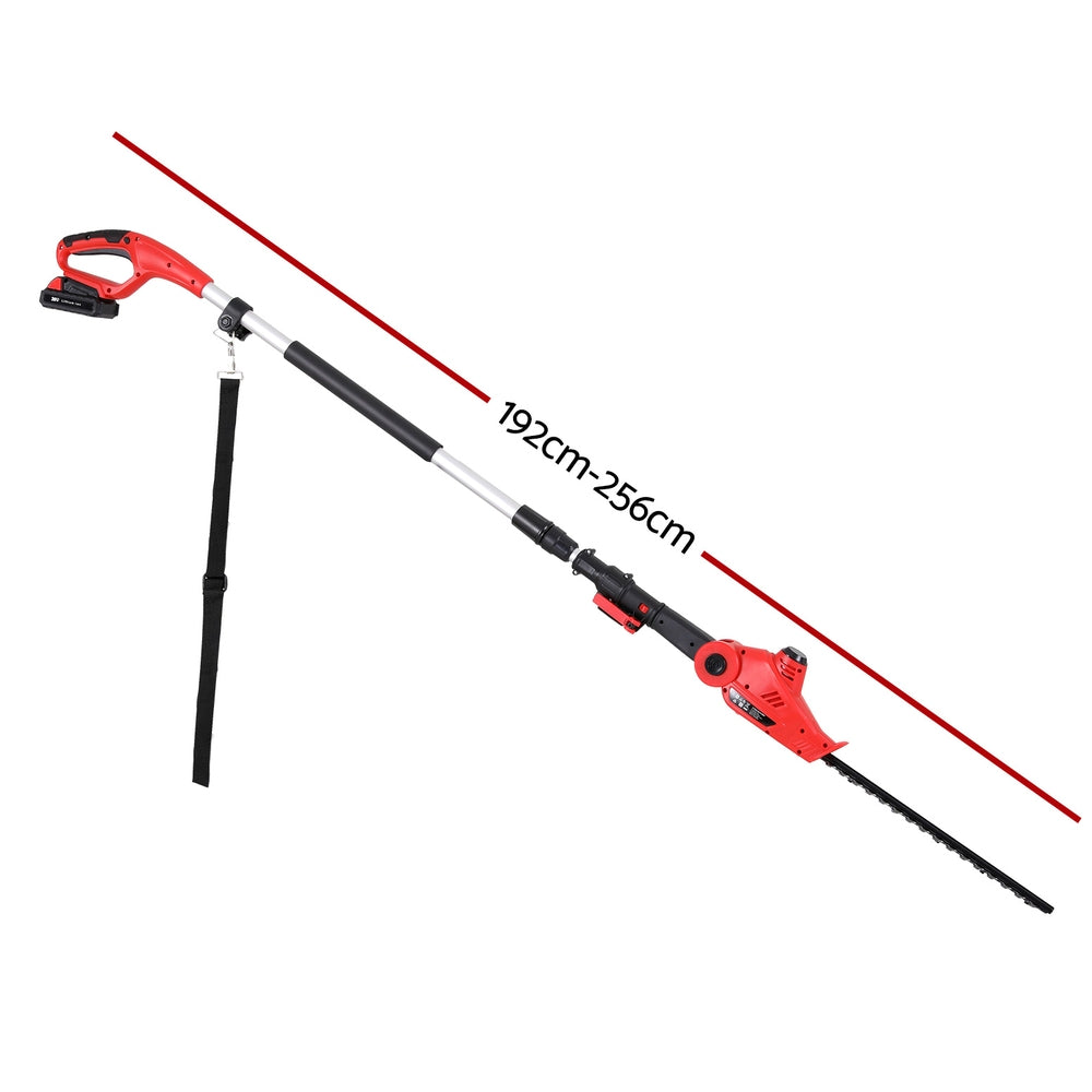 Giantz Cordless Pole Hedge Trimmer Electric Cutter 20V Lithium-Ion