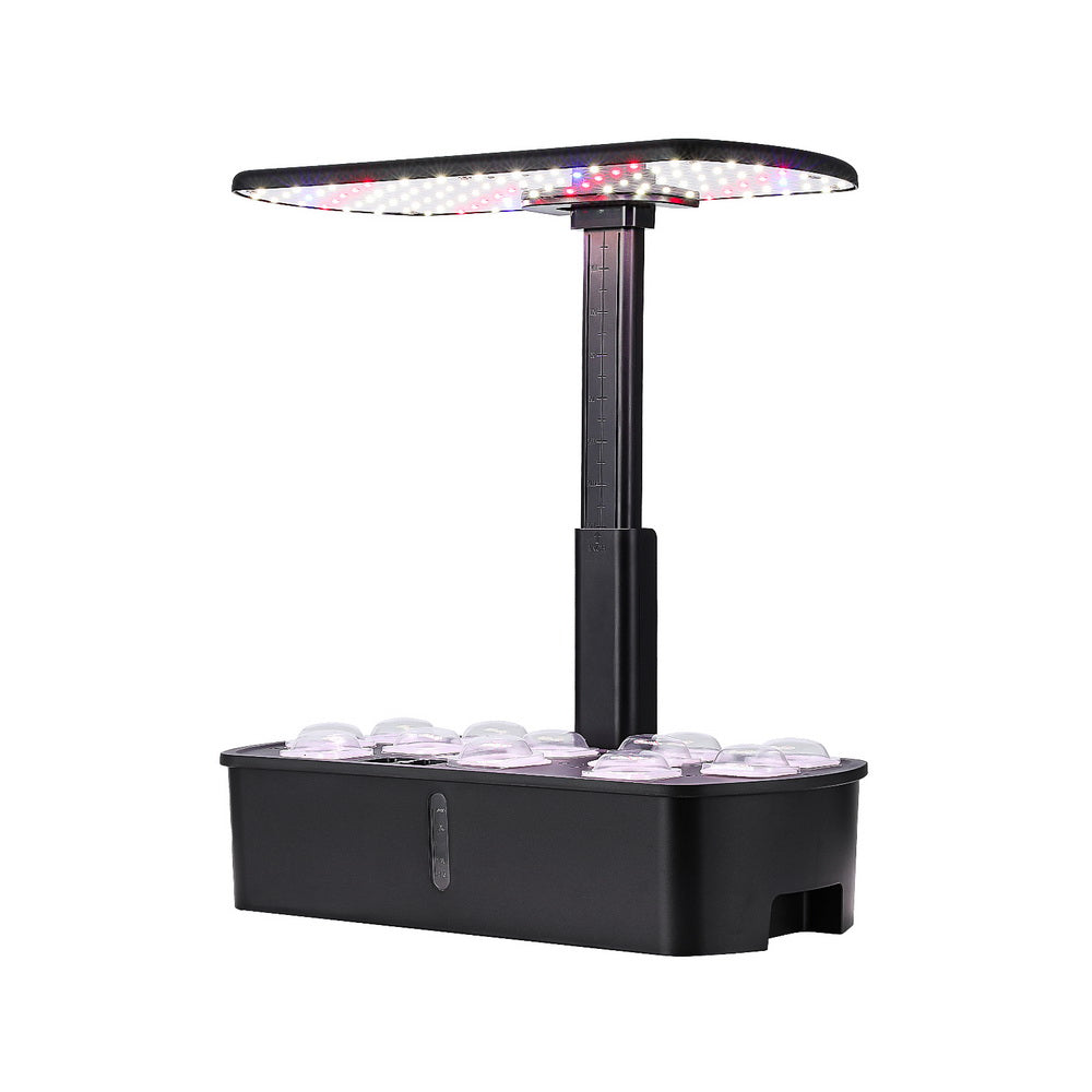 Green Fingers Hydroponic Planter Box LED Lights Black