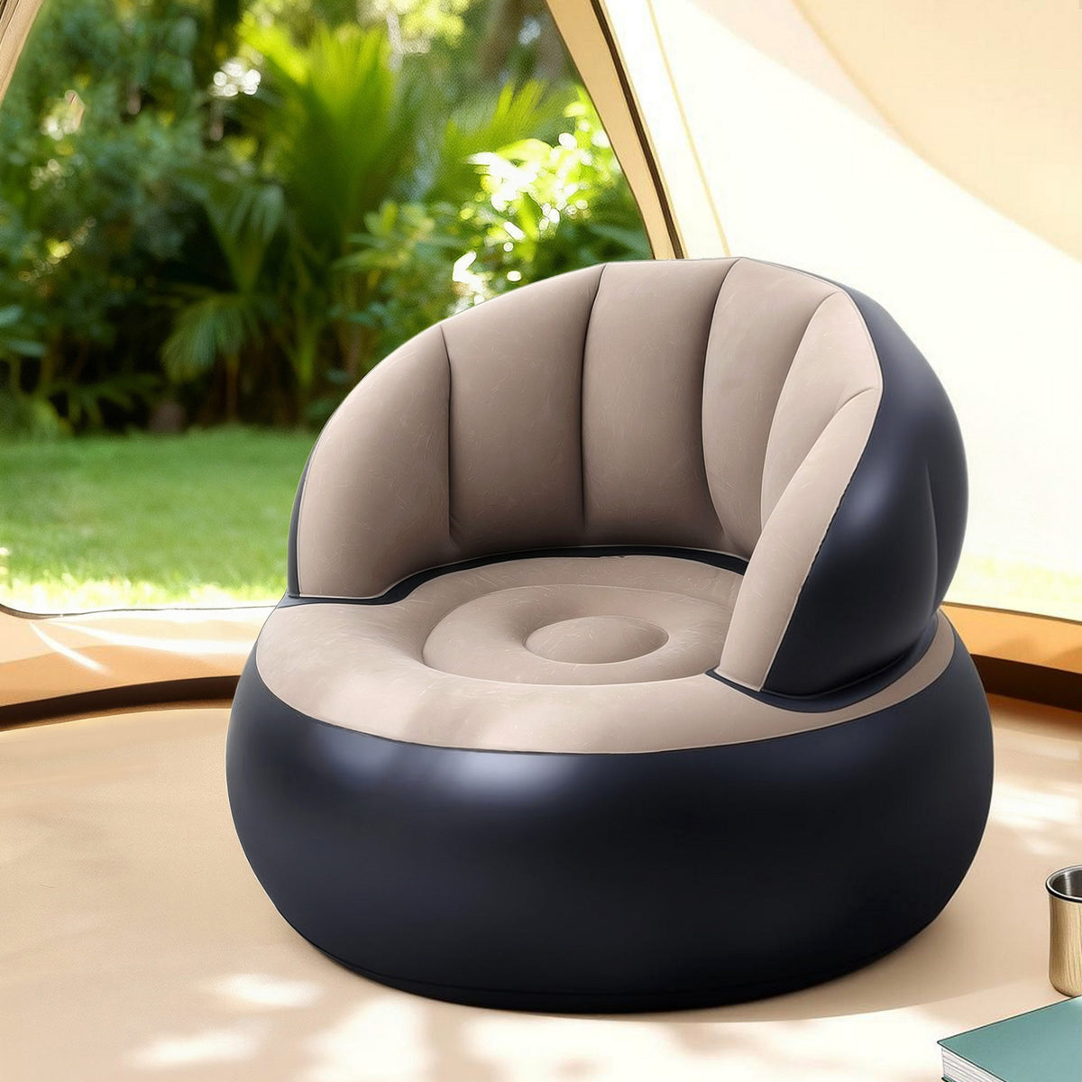 Gardeon Blow Up Folding Inflatable Air Chair with Pump