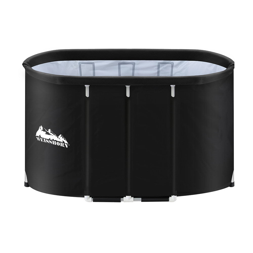 Weisshorn Inflatable Ice Bath Tub 500L Black Spa Massage