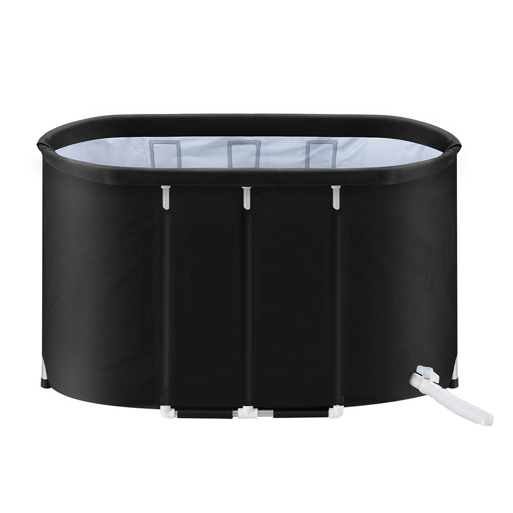 Weisshorn Inflatable Ice Bath Tub 500L Black Spa Massage