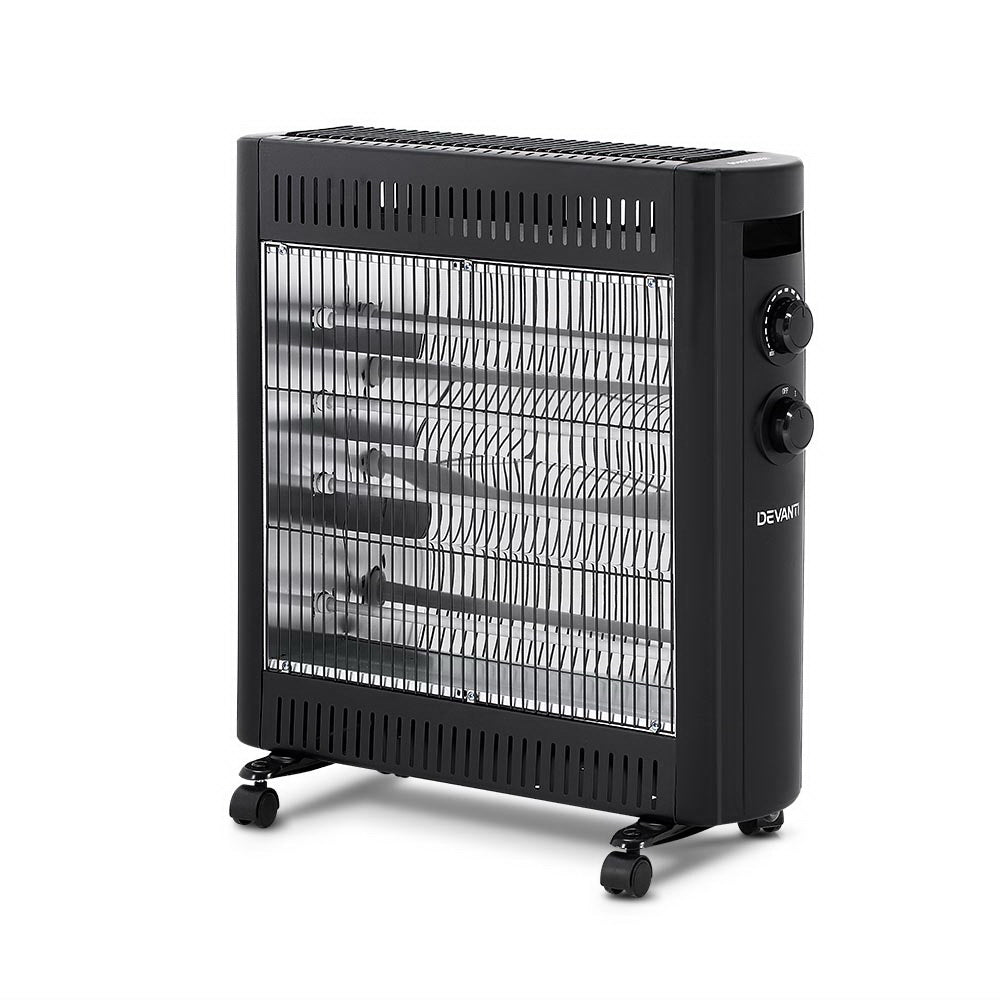 Devanti 2200W Radiant Infrared Heater Portable Black