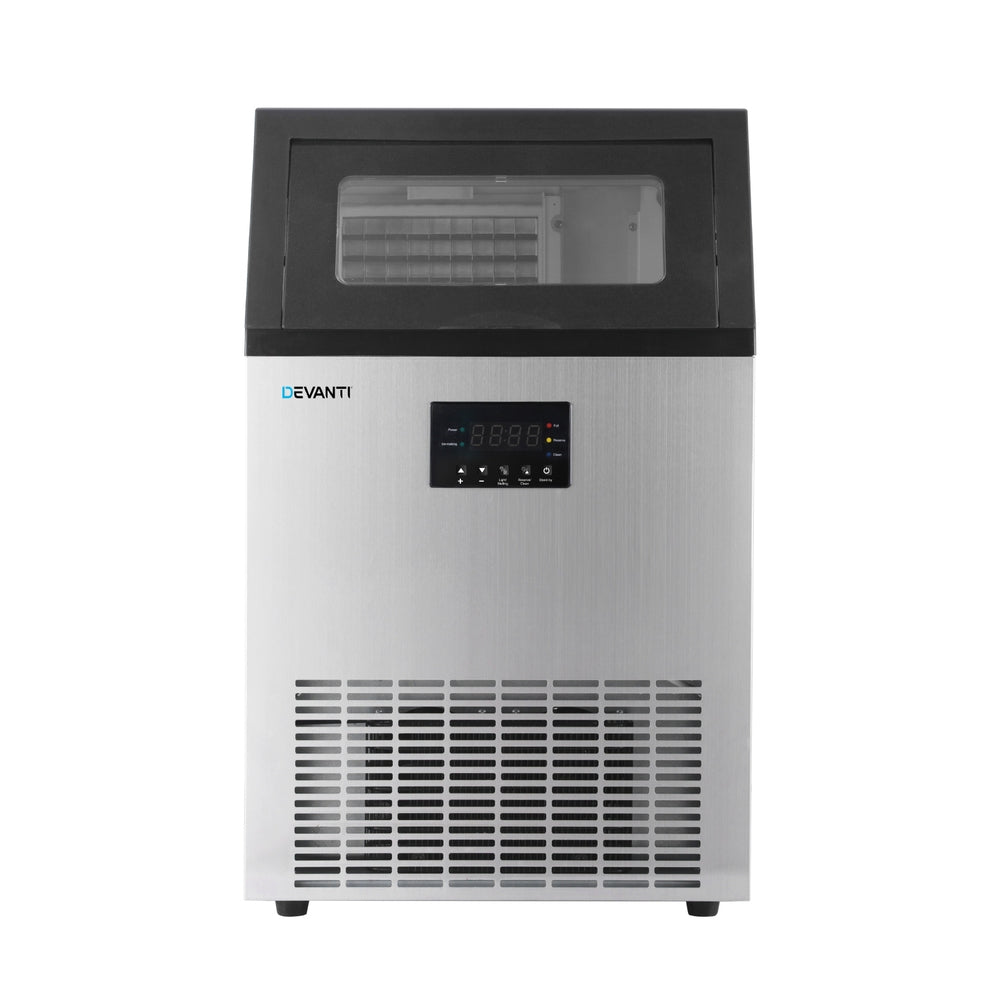Devanti 45kg Commercial Ice Maker Machine Black/Silver