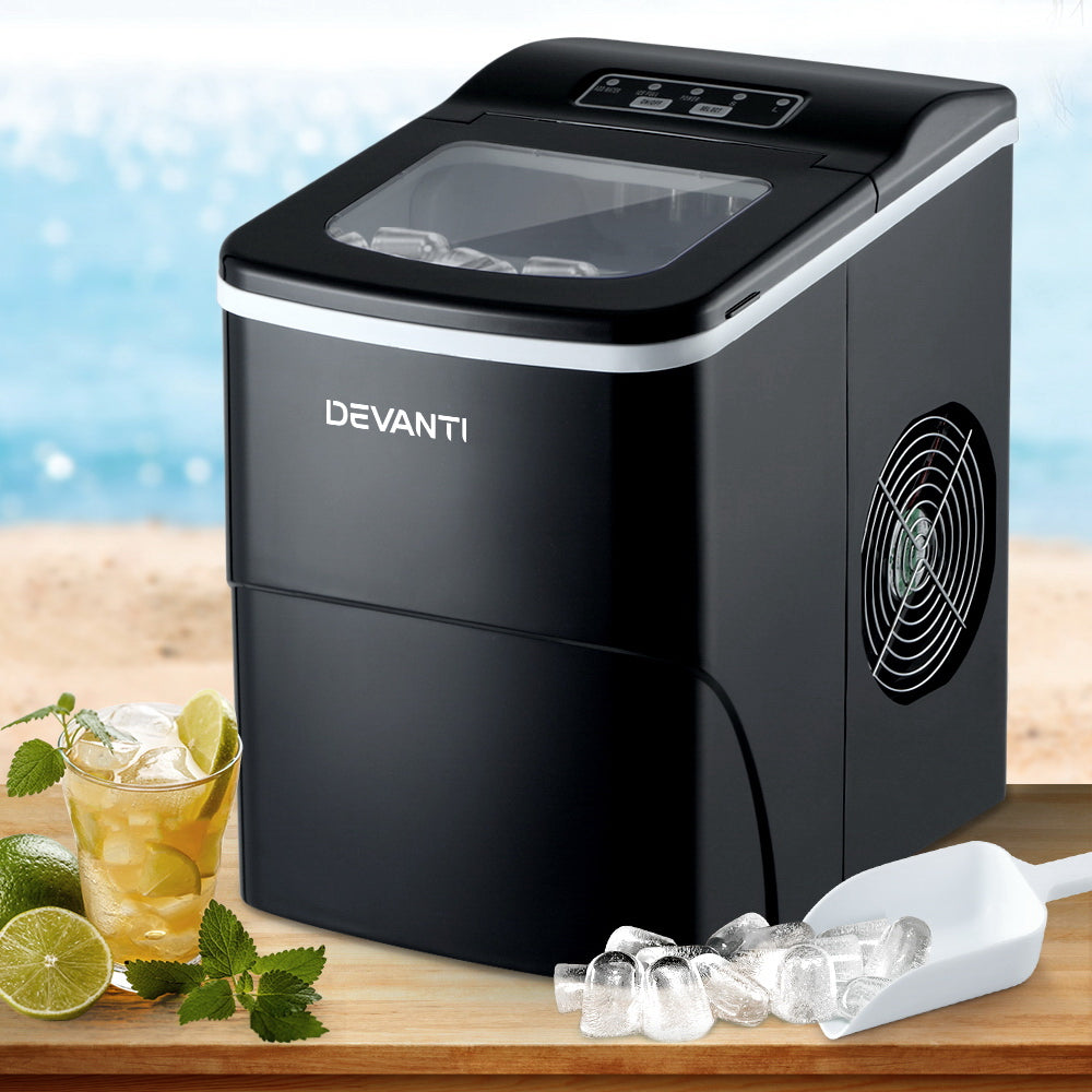 Devanti 2L Portable Ice Maker Machine Black