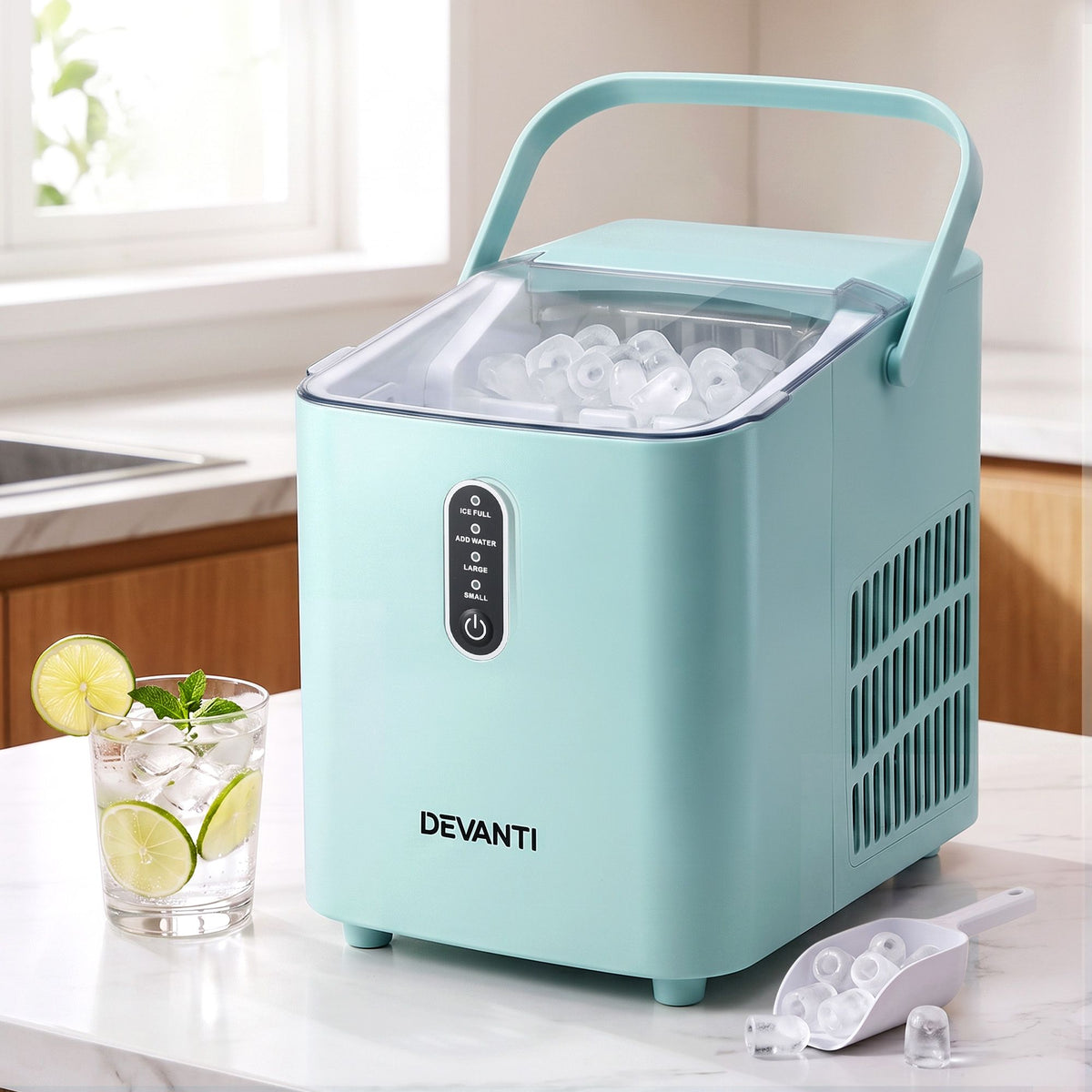Devanti 12KG Bullet Ice Maker Machine Portable Green