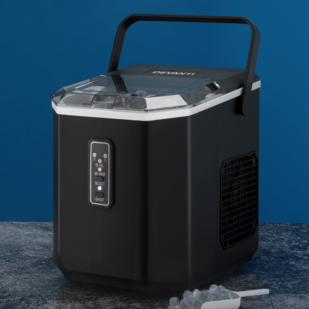Devanti Countertop Ice Maker Machine 12kg 1.3L Black