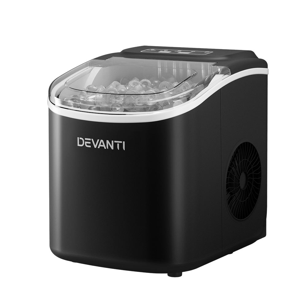 Devanti 12kg Portable Ice Maker Countertop Black