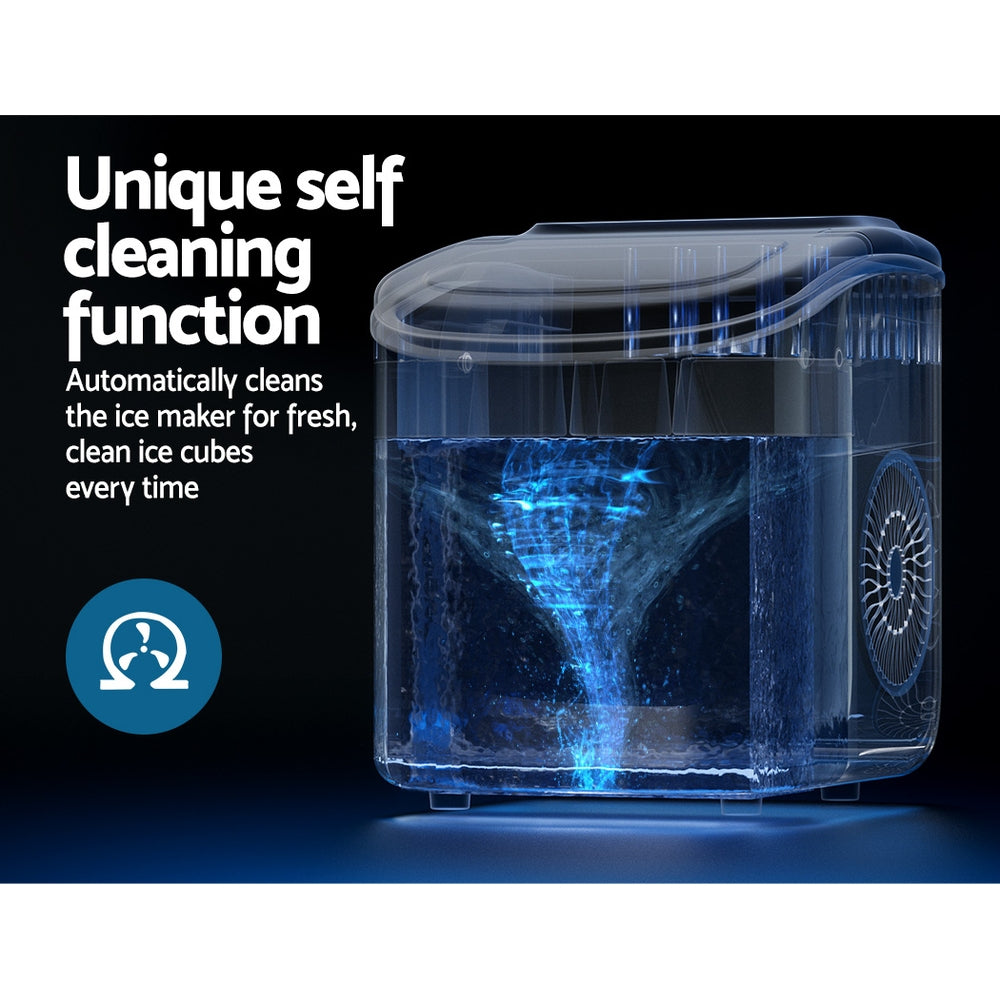 Devanti 12kg Portable Ice Maker Countertop Black