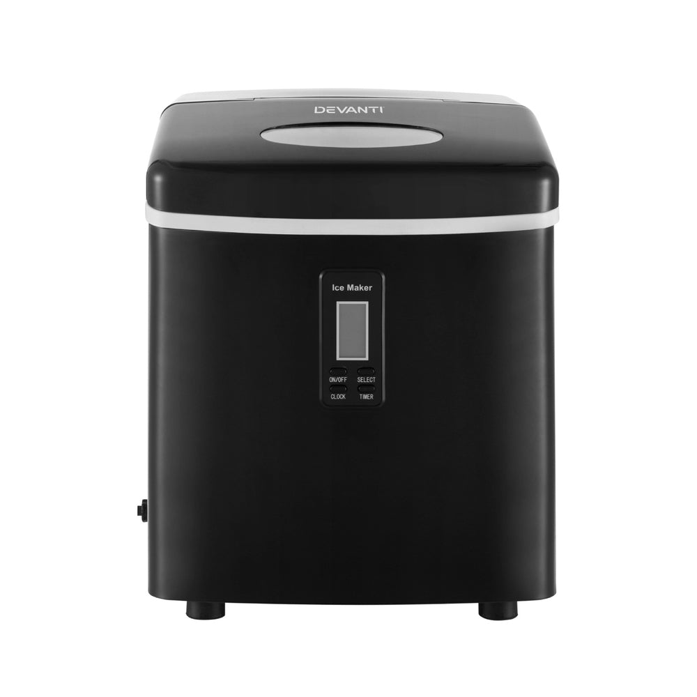 Devanti 15kg Ice Maker Machine Black Bullet-Shaped Cubes