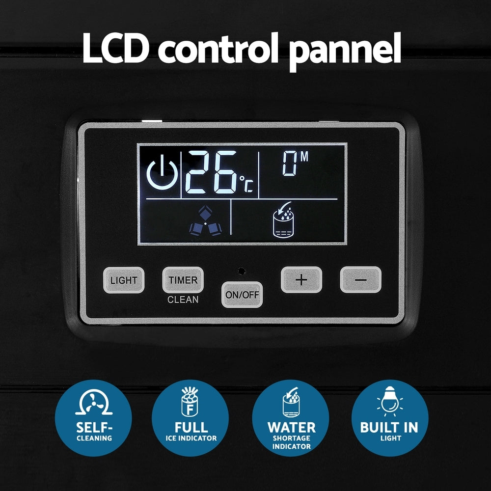 Devanti 30kg Commercial Ice Maker Cube Machine Black