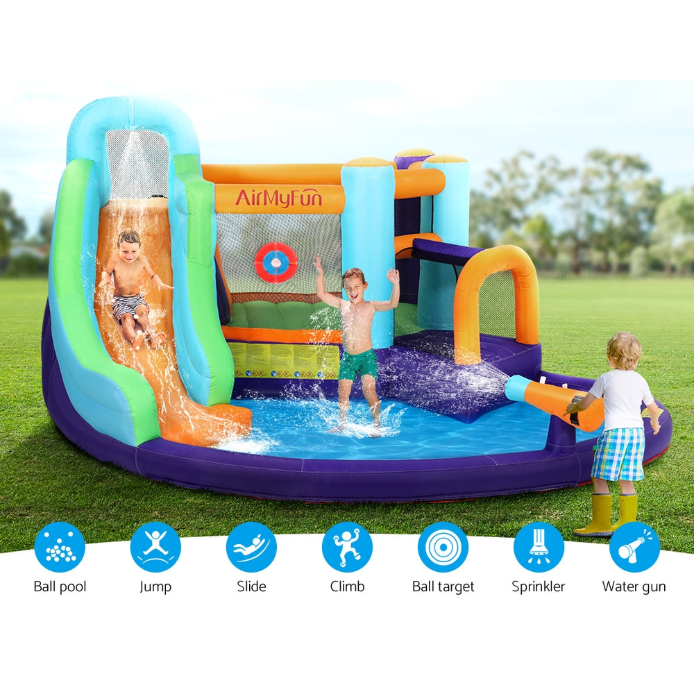 AirMyFun Kids Inflatable Water Park Slide Trampoline Outdoor