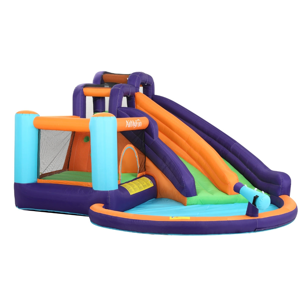 AirMyFun Kids Inflatable Water Park Double Slide Trampoline Castle