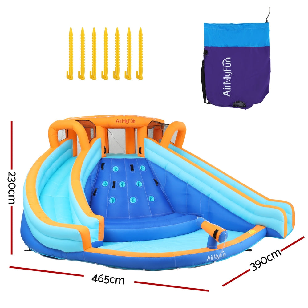 AirMyFun Kids Inflatable Water Park Double Slide Jumping Castle 465x390cm