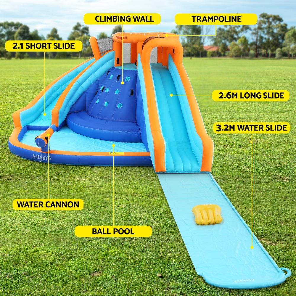 AirMyFun Kids Inflatable Water Park Double Slide Jumping Castle 465x390cm