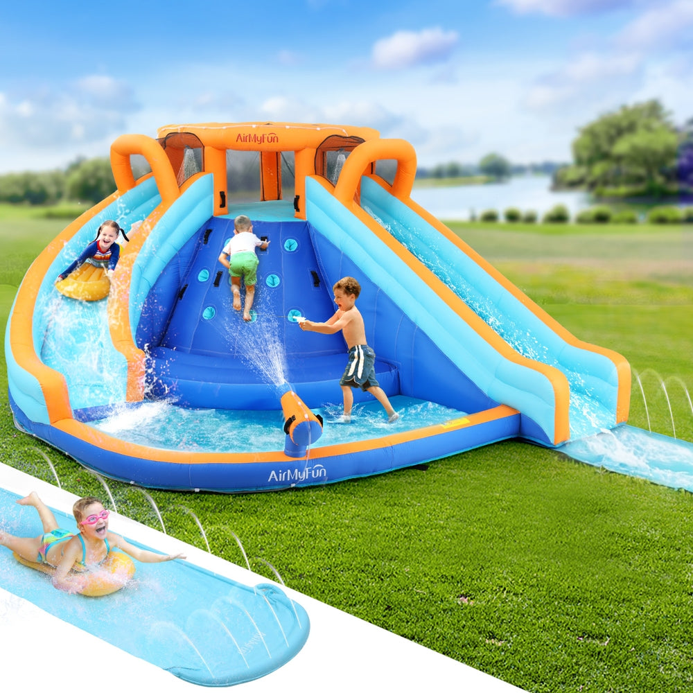 AirMyFun Kids Inflatable Water Park Double Slide Jumping Castle 465x390cm