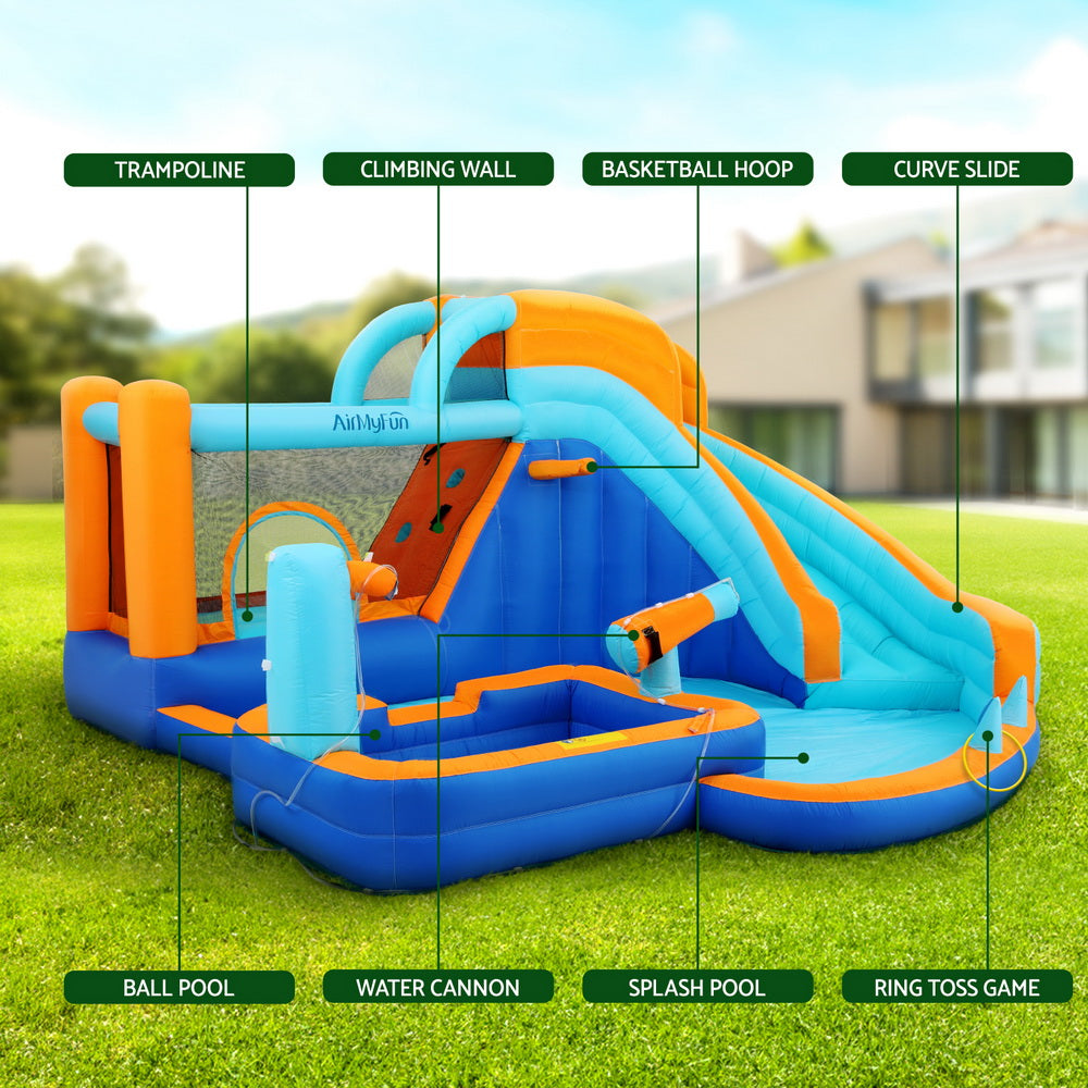 AirMyFun 382cm Kids Inflatable Water Slide Park Jumping Castle
