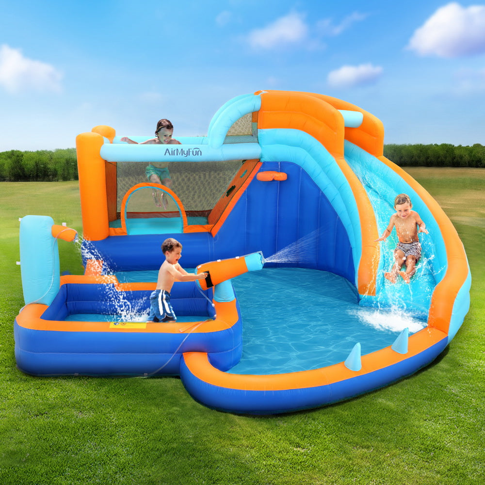 AirMyFun 382cm Kids Inflatable Water Slide Park Jumping Castle