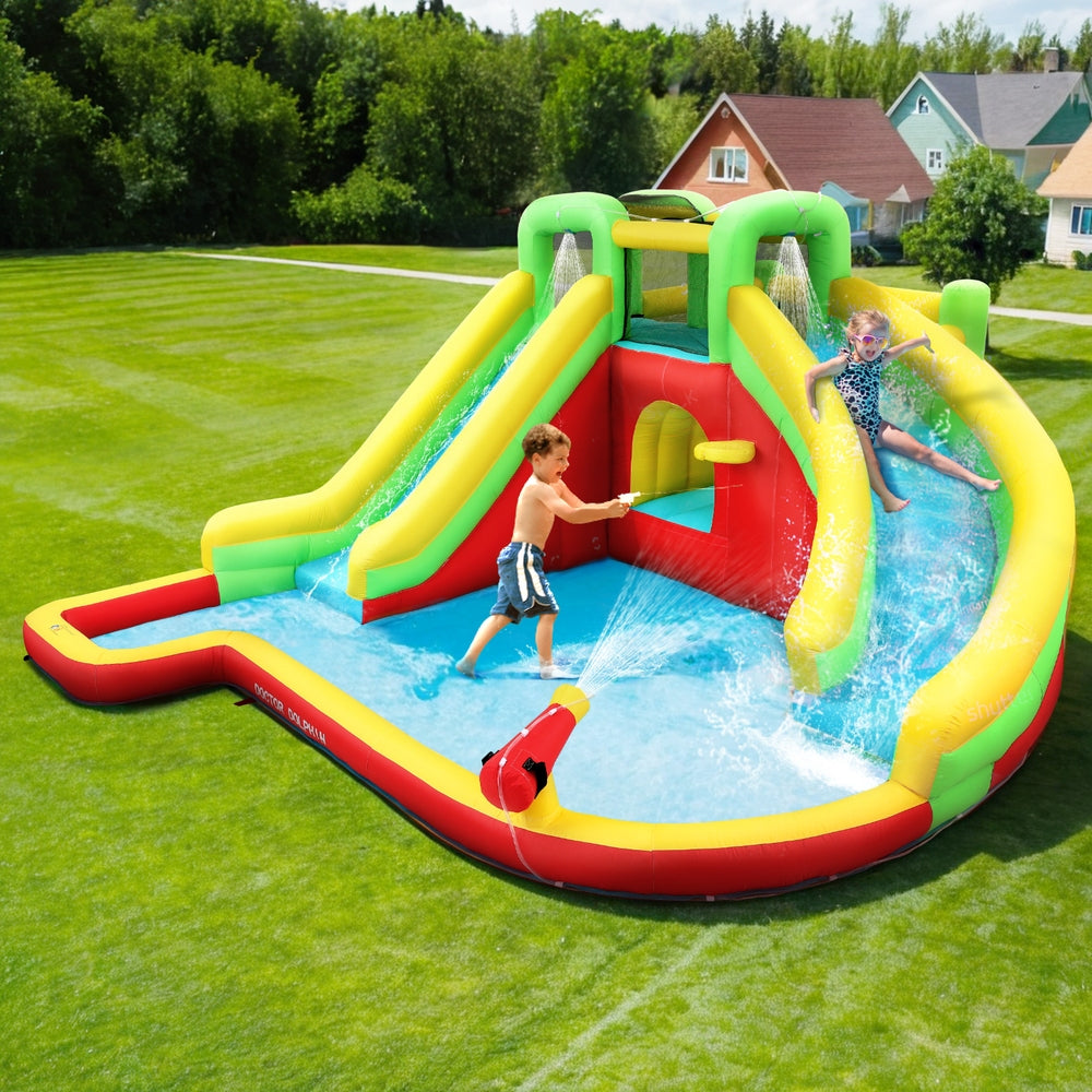 Doctor Dolphin Kids Inflatable Water Park 575x445cm Slides & Jumping Castle