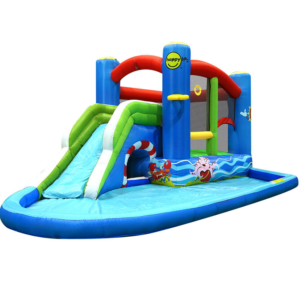 Happy Hop Inflatable Water Park with Slide and Water Cannon