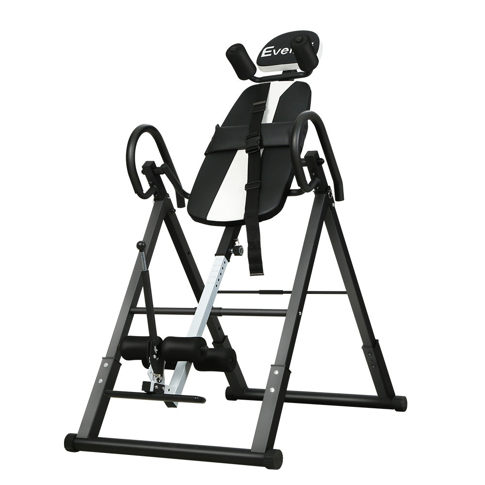 Everfit Grey Inversion Table Gravity Exercise Back Stretcher Home Gym