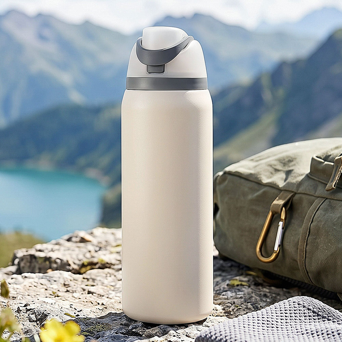 Everfit 950ml Insulated Stainless Steel Water Bottle with Straw