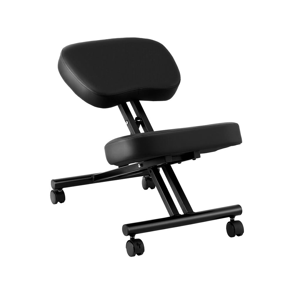 Ergonomic Kneeling Chair Adjustable Black Office Seat