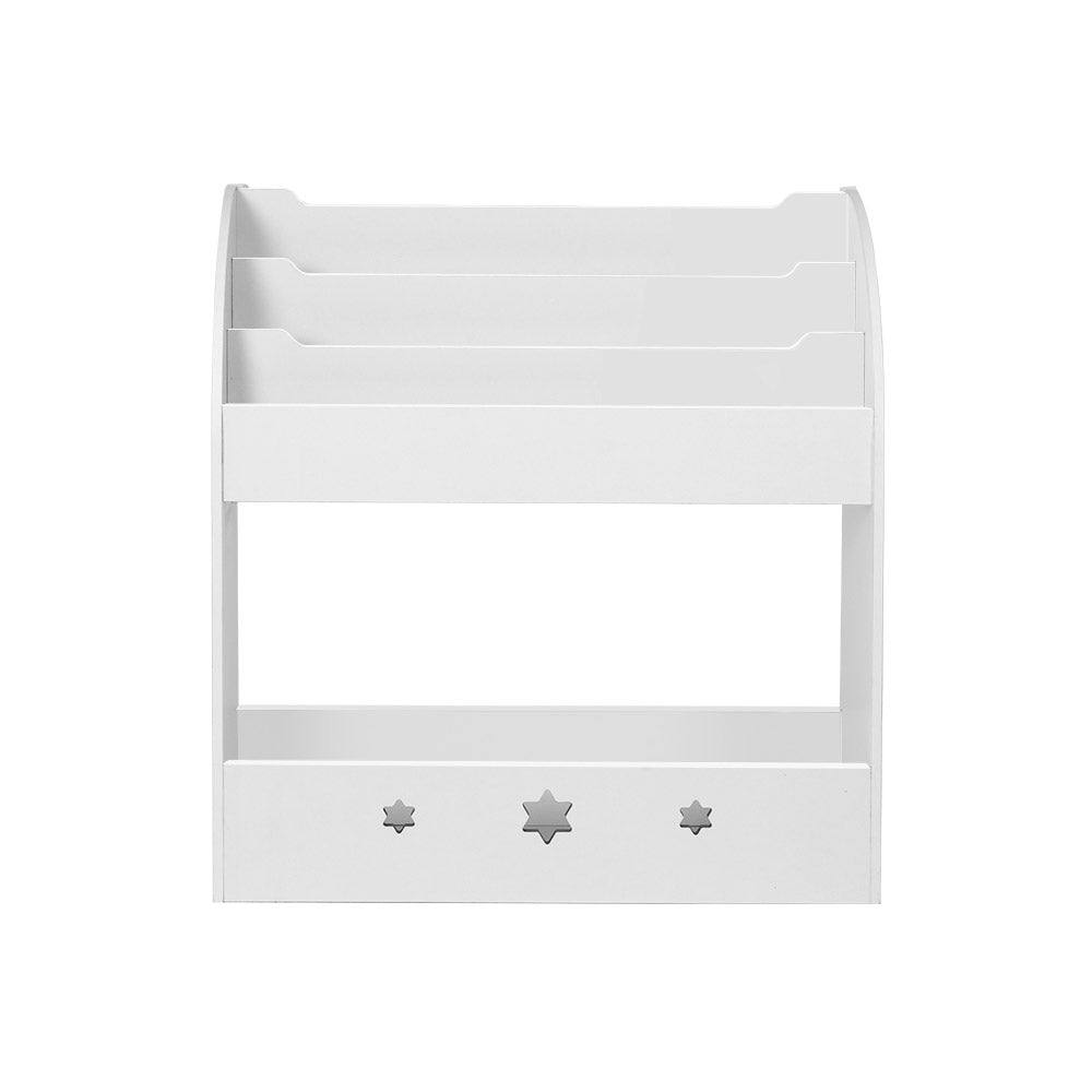 Keezi Kids Bookshelf 3-Tier Organiser White