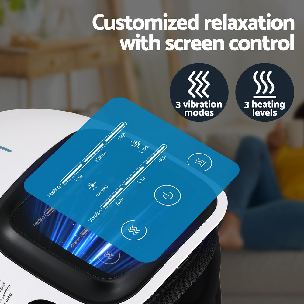 Livemor Knee Elbow Massager Vibration Infrared Heating Therapy White