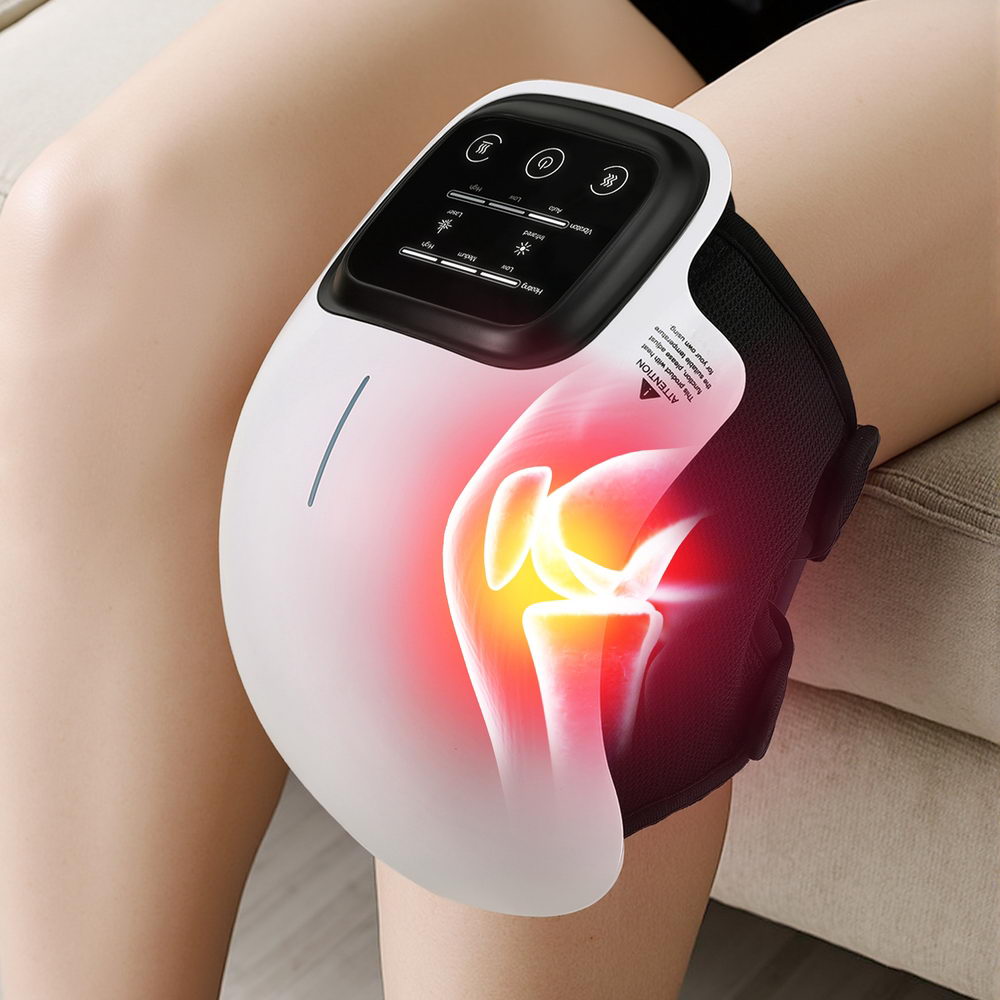 Livemor Knee Elbow Massager Vibration Infrared Heating Therapy White