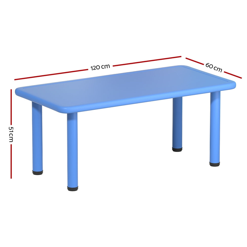 Keezi Kids Activity Desk 120x60cm Plastic Square Adjustable