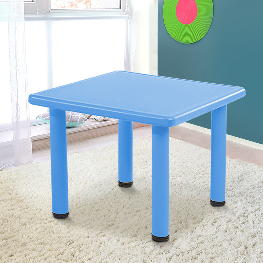 Keezi Kids Activity Table Square Plastic Adjustable Blue