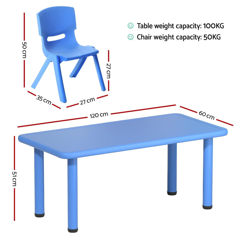 Keezi 9-Piece Kids Activity Table and Chairs Set Plastic Multi-Coloured