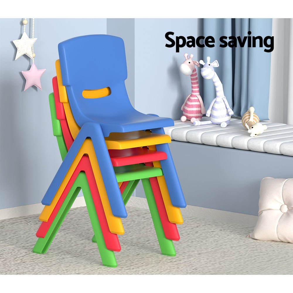 Keezi 9-Piece Kids Activity Table and Chairs Set Plastic Multi-Coloured