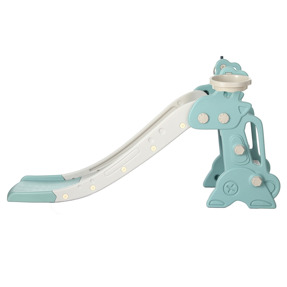 Keezi 140cm Kids Slide Set 3-in-1 Playground Blue