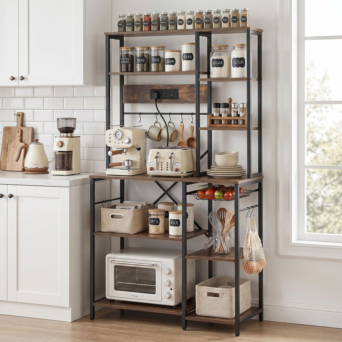 Artiss Microwave Kitchen Rack with Power Outlets 96cm x 170cm
