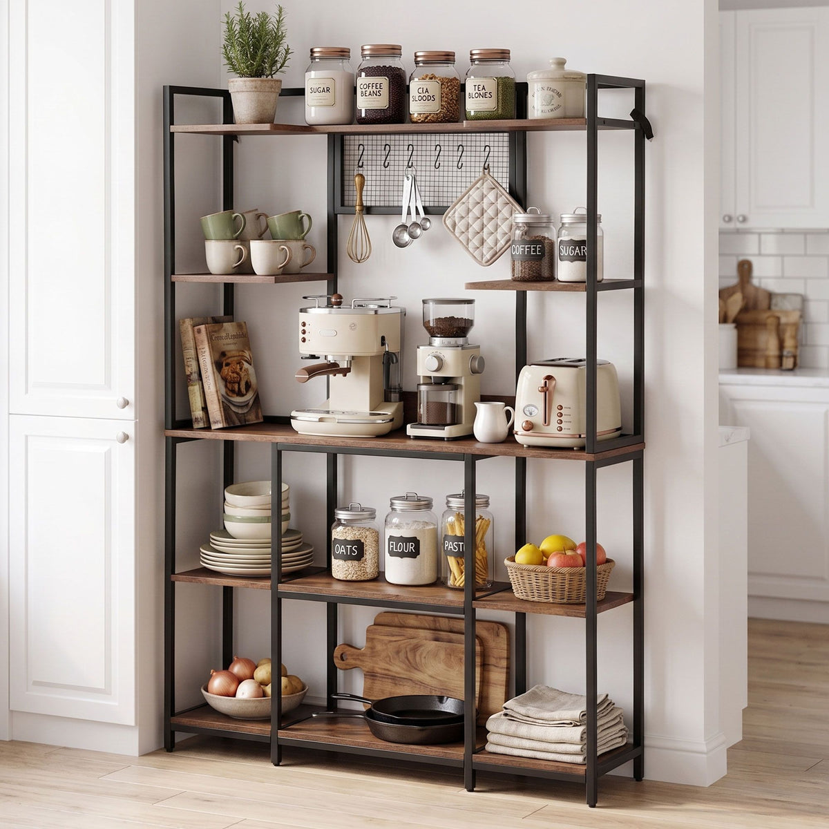 Artiss Kitchen Utility Rack 120cm x 170cm with 6 Hooks