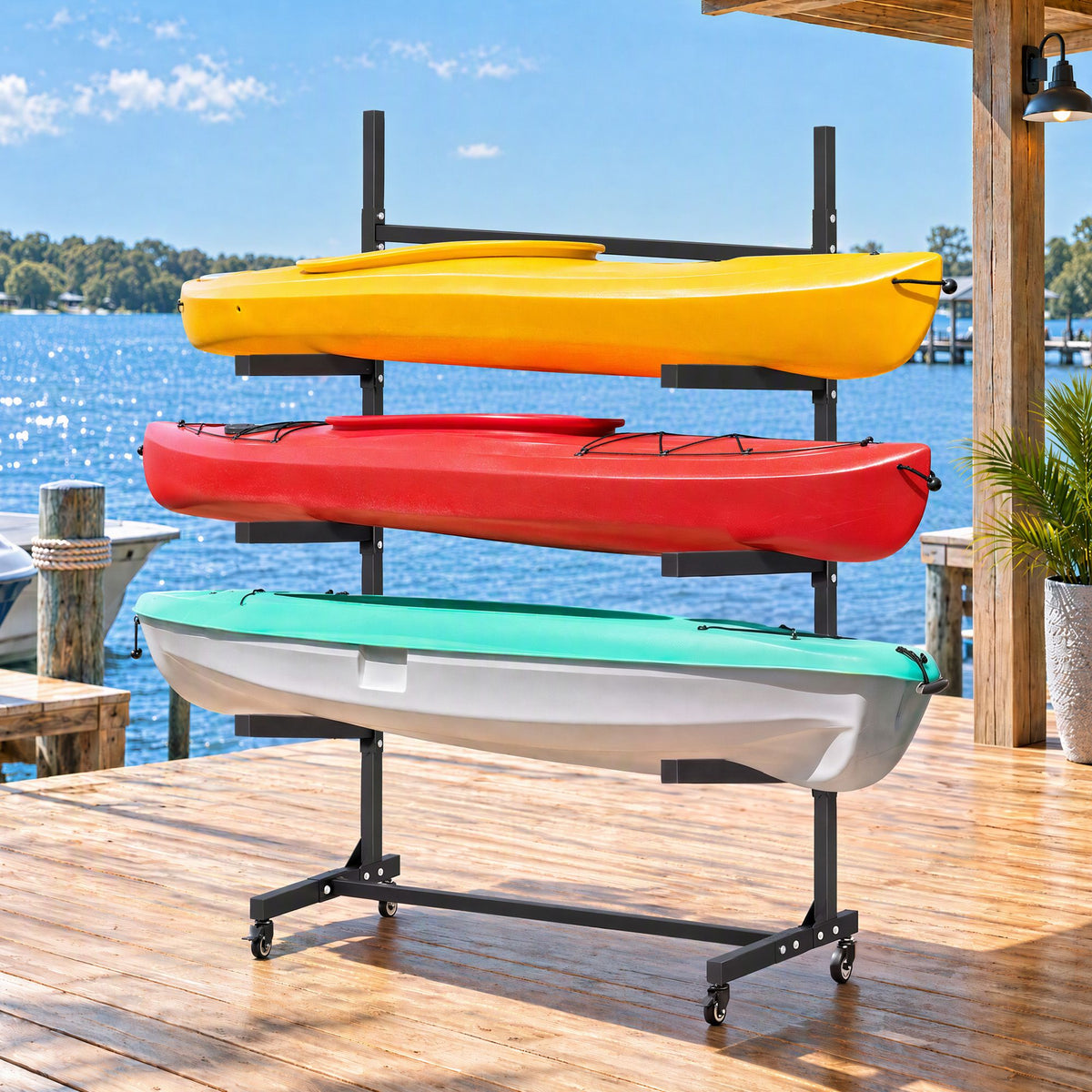 Weisshorn 3-Tier Freestanding Kayak Storage Rack 80kg