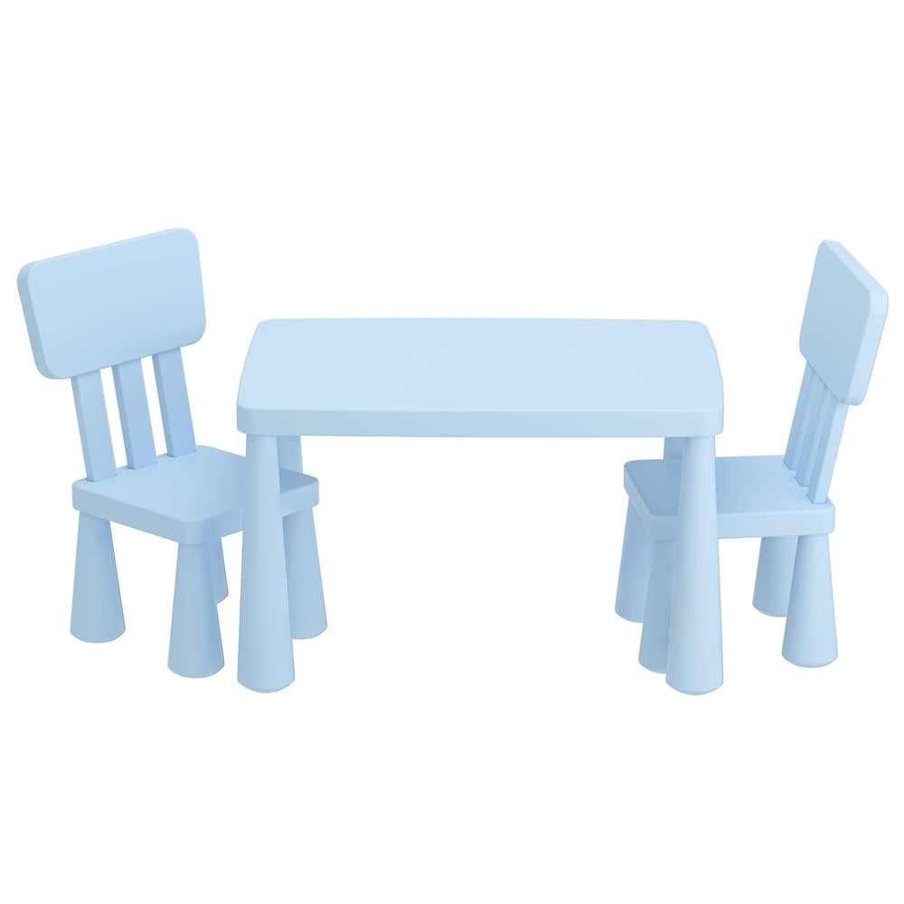 Keezi Kids Activity Table and 2 Chairs Set Blue