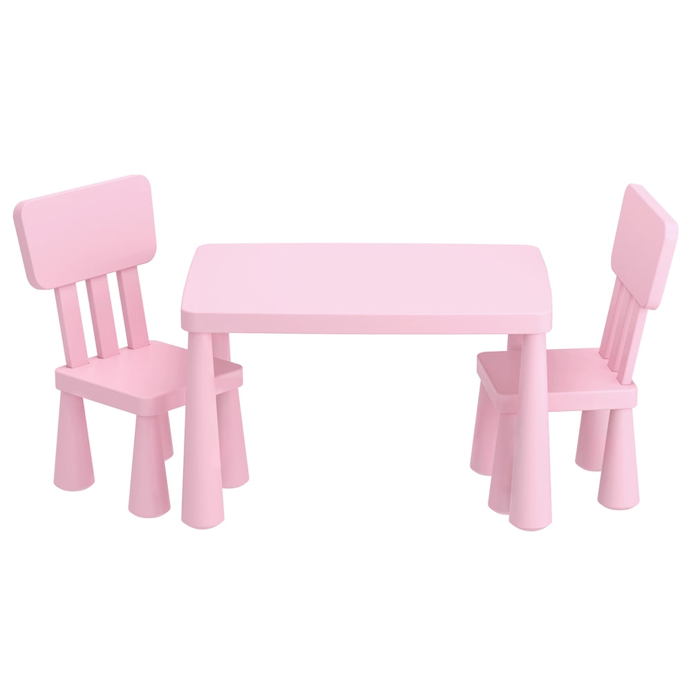 Keezi Kids Play and Study Table and 2 Chairs Set Pink